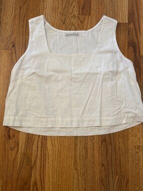 Abercrombie white linen top